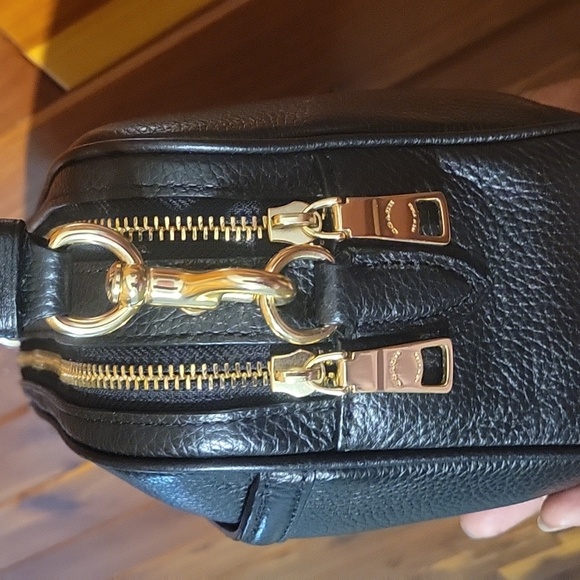 COACH JES Black Pebbled Leather Minimalist Crossbody - Picture 6 of 14
